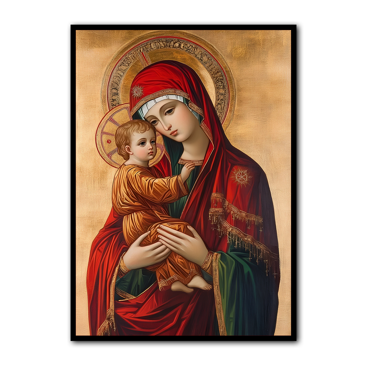 “Mother of Grace” – Religious Icon Metal Wall Art