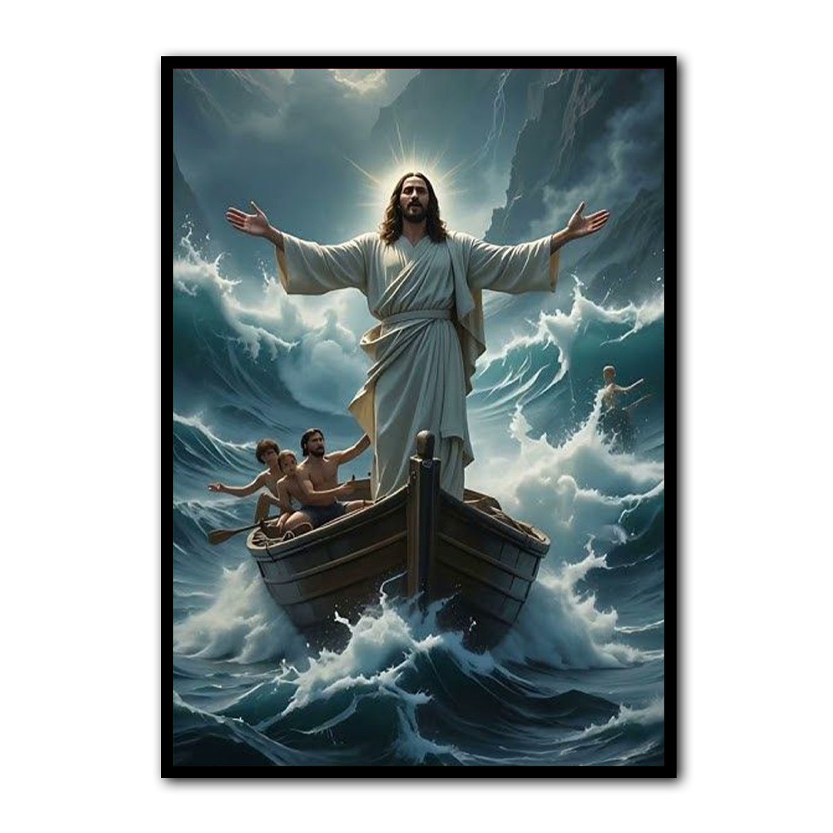 “Peace Be Still” – Jesus Calming the Storm Christian Metal  Wall Art