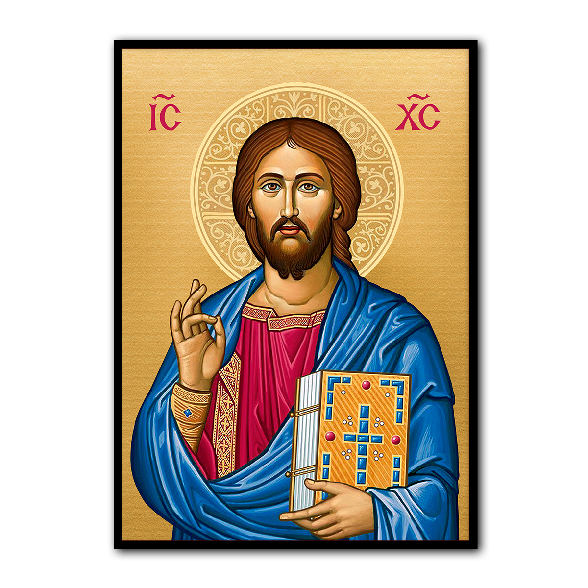 Christ Pantocrator – Orthodox Icon HD Metal Religious Wall Art