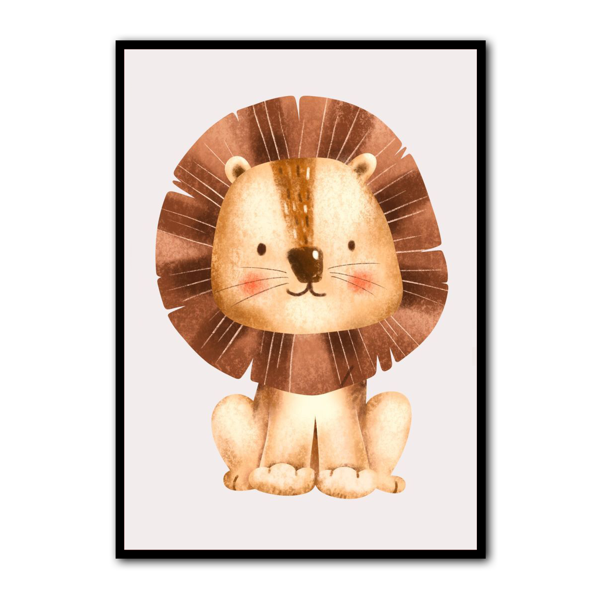 Brave Little Lion Kids Wall Art – HD Metal Print