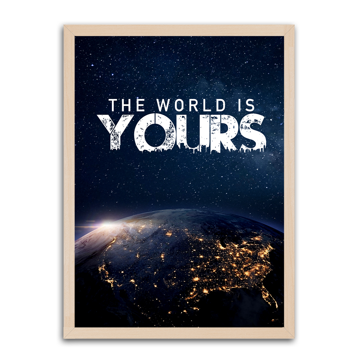 The World is Yours HD metal wall art.