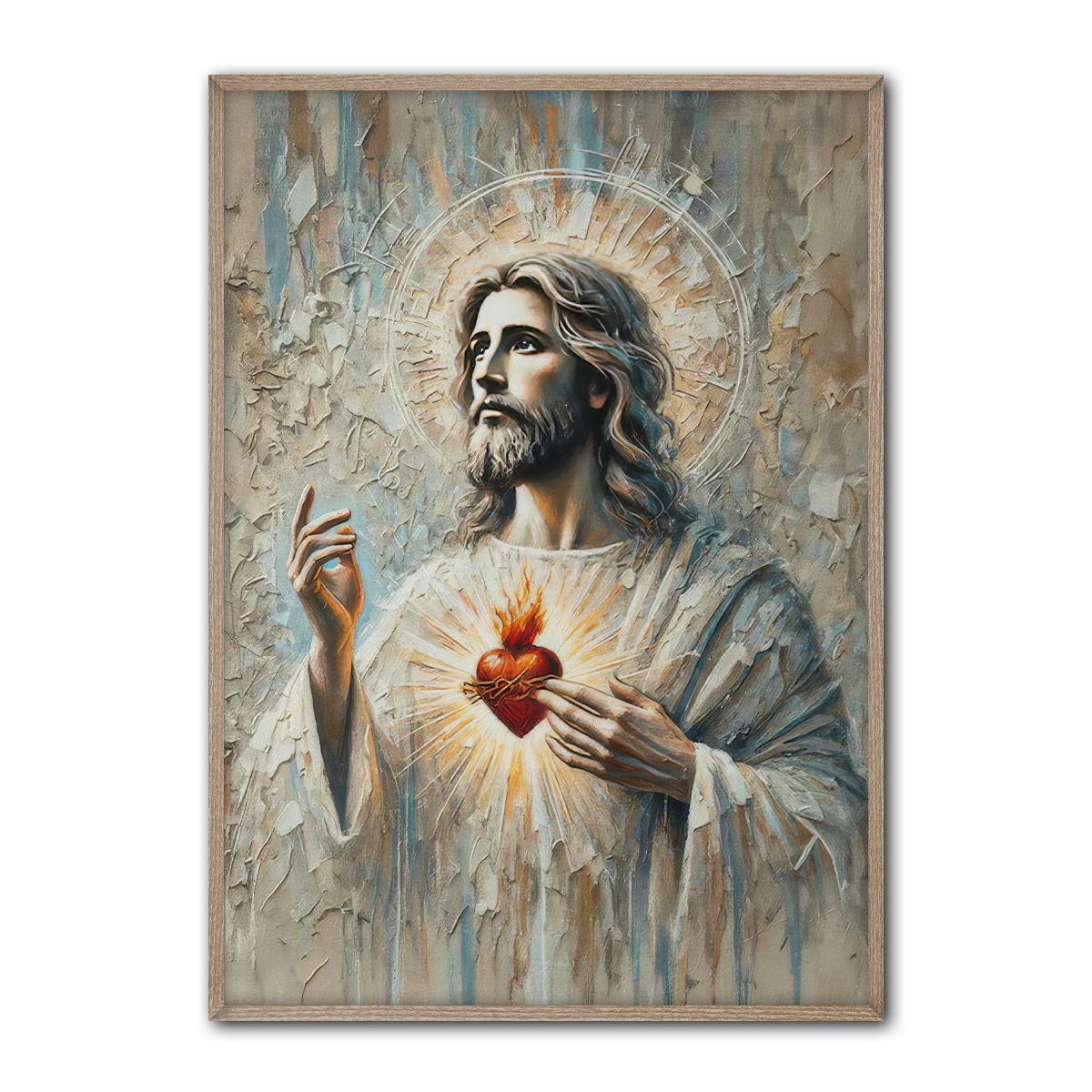Divine Light - Sacred Heart of Jesus HD Metal Print