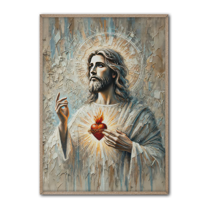 Divine Light - Sacred Heart of Jesus HD Metal Print