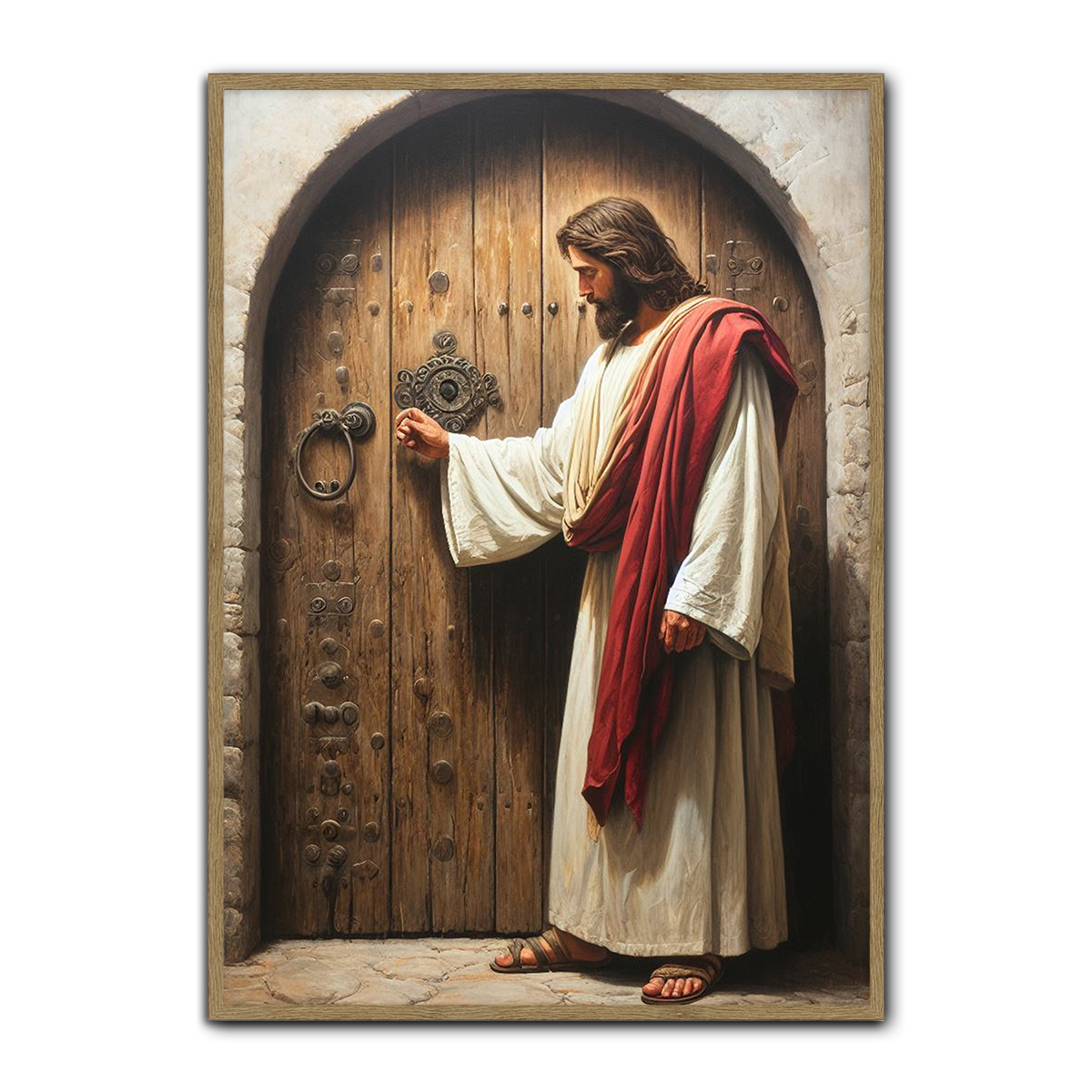 Jesus at the Door HD Metal Wall Art