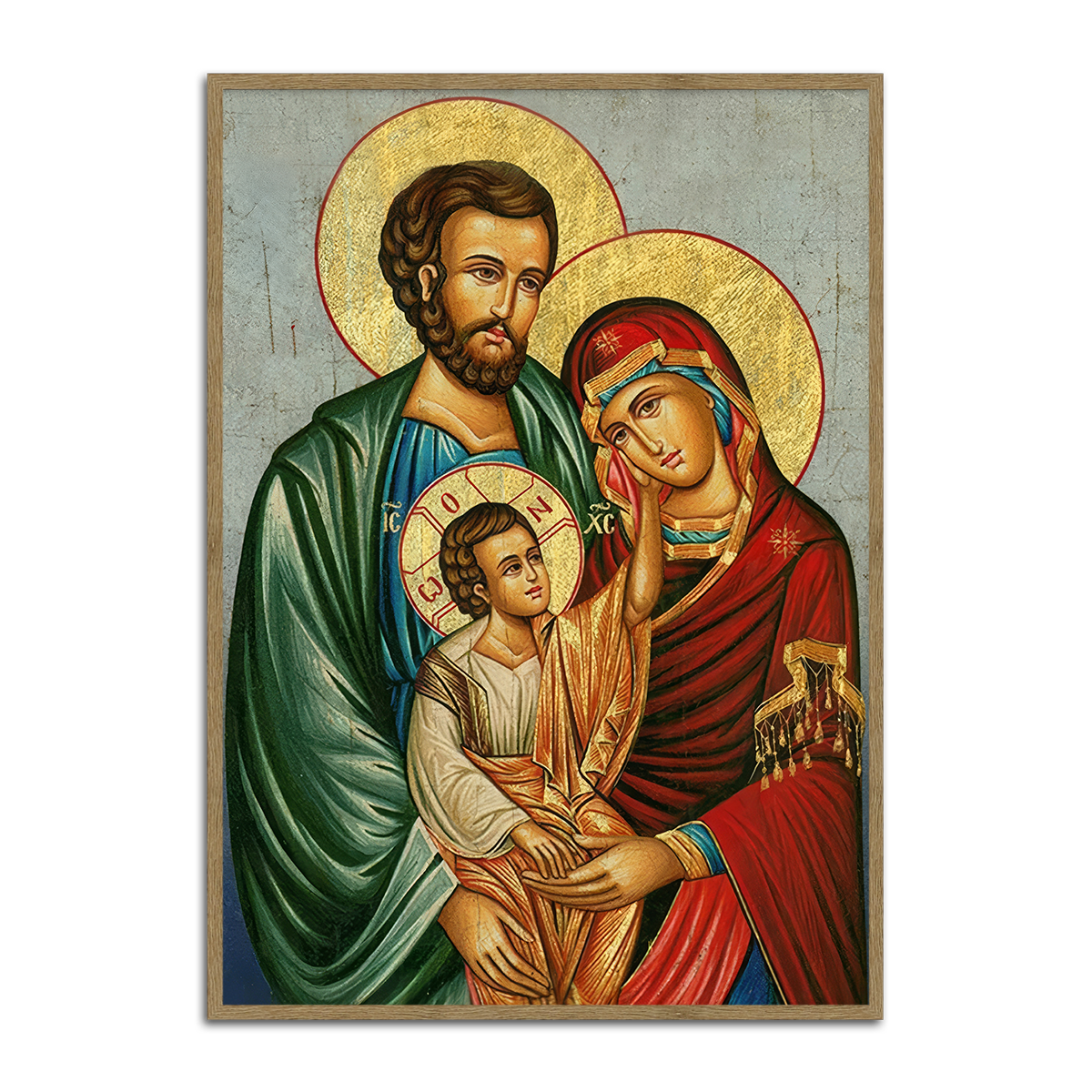 Holy Family Icon – Christian Metal  Wall Art