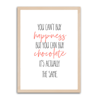 You Cant Buy Happiness HD Metal Wall Art