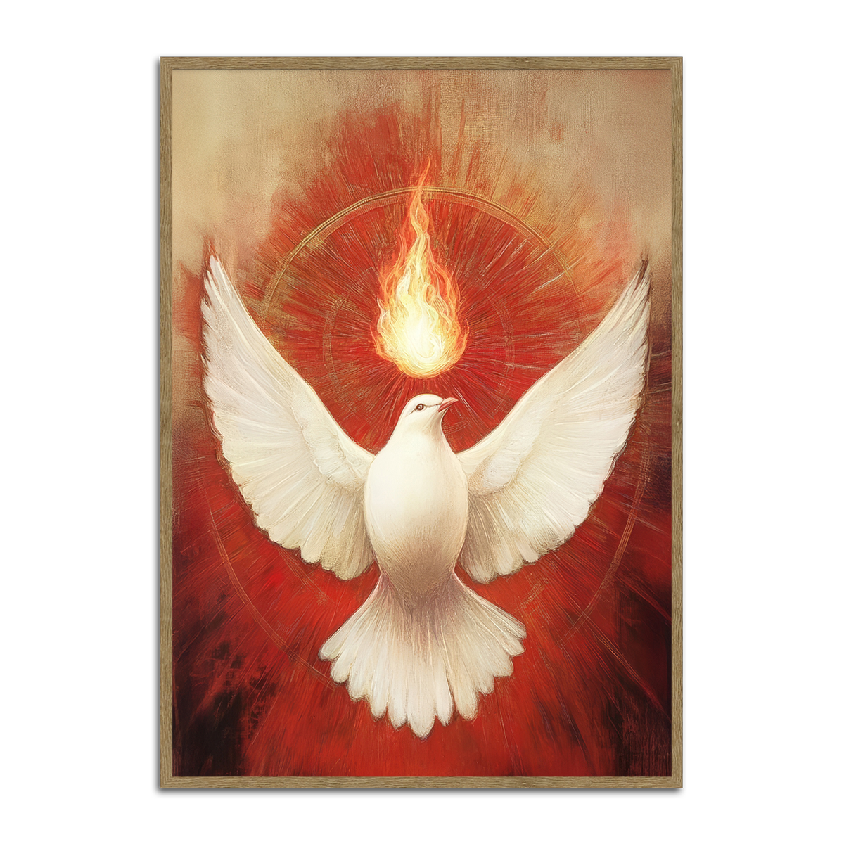 “Holy Spirit Flame” – Dove of Peace Christian Metal  Wall Art