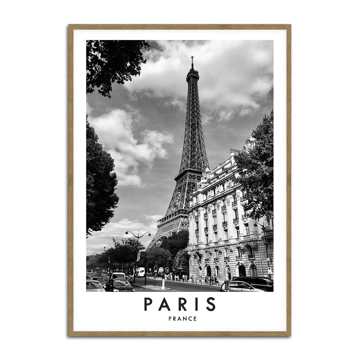 Black & White Paris Skyline Metal Wall Art