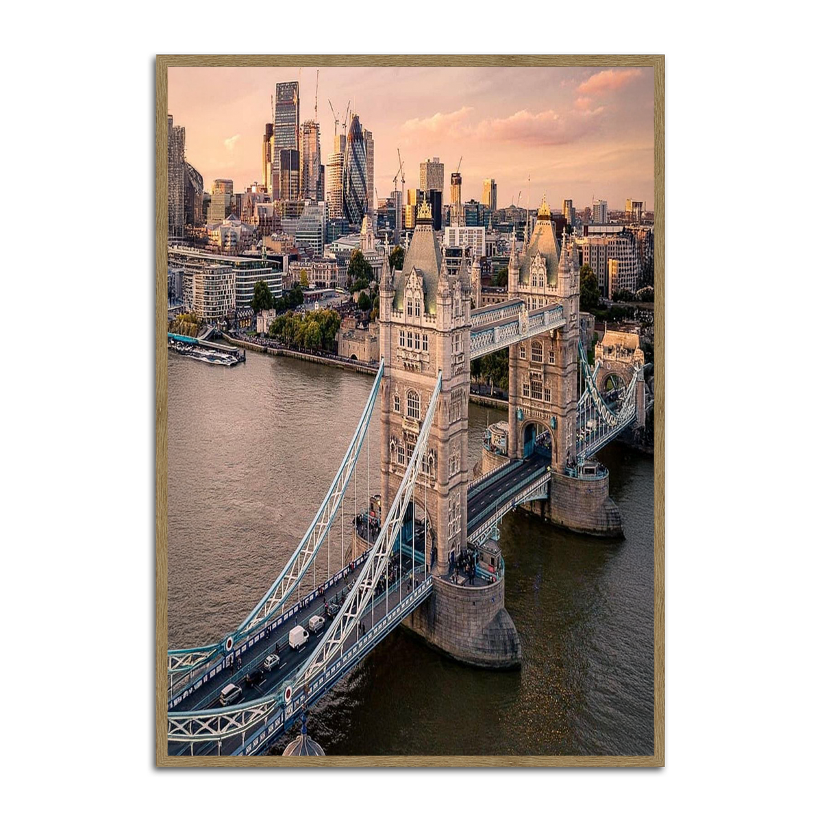 London Tower Bridge – Sunset Cityscape  Metal Wall Art