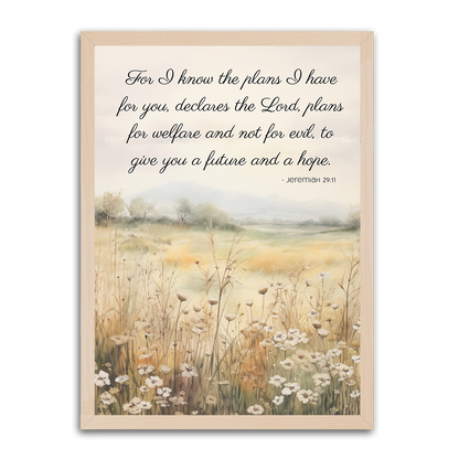 Jeremiah 29:11 Bible Quote - HD Metal Wall Art