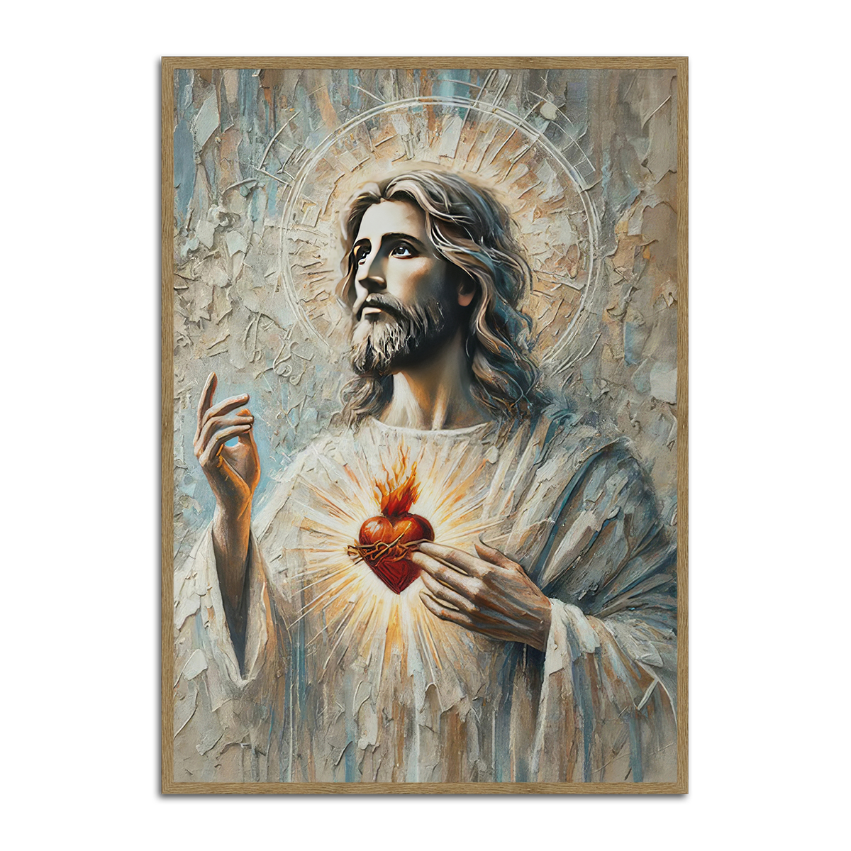 Divine Mercy & Love – Jesus Sacred Heart Metal Wall Art