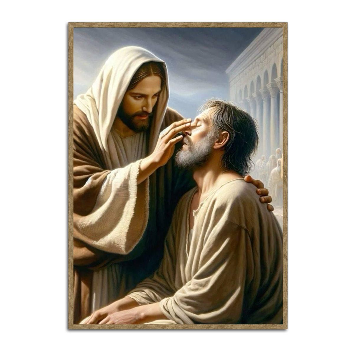 “Healing Touch” – Jesus Healing the Blind  Metal Wall Art