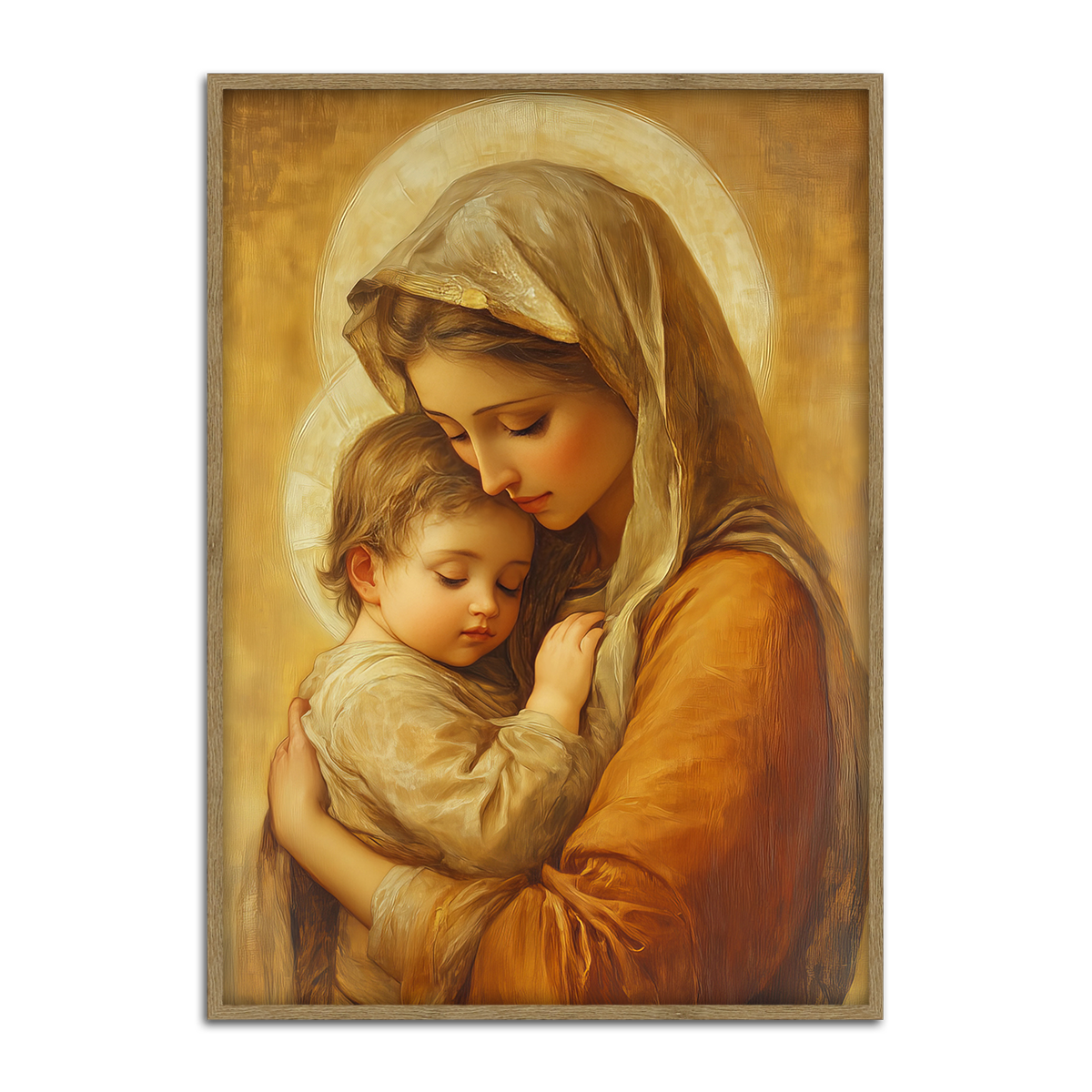Divine Embrace – Mother Mary & Child Jesus  Metal Wall Art