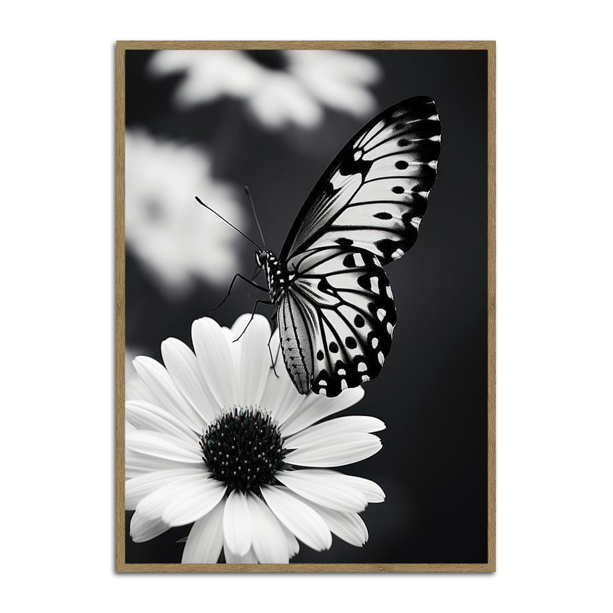 “Whispers of Nature” – Butterfly on Daisy  Metal Wall Art
