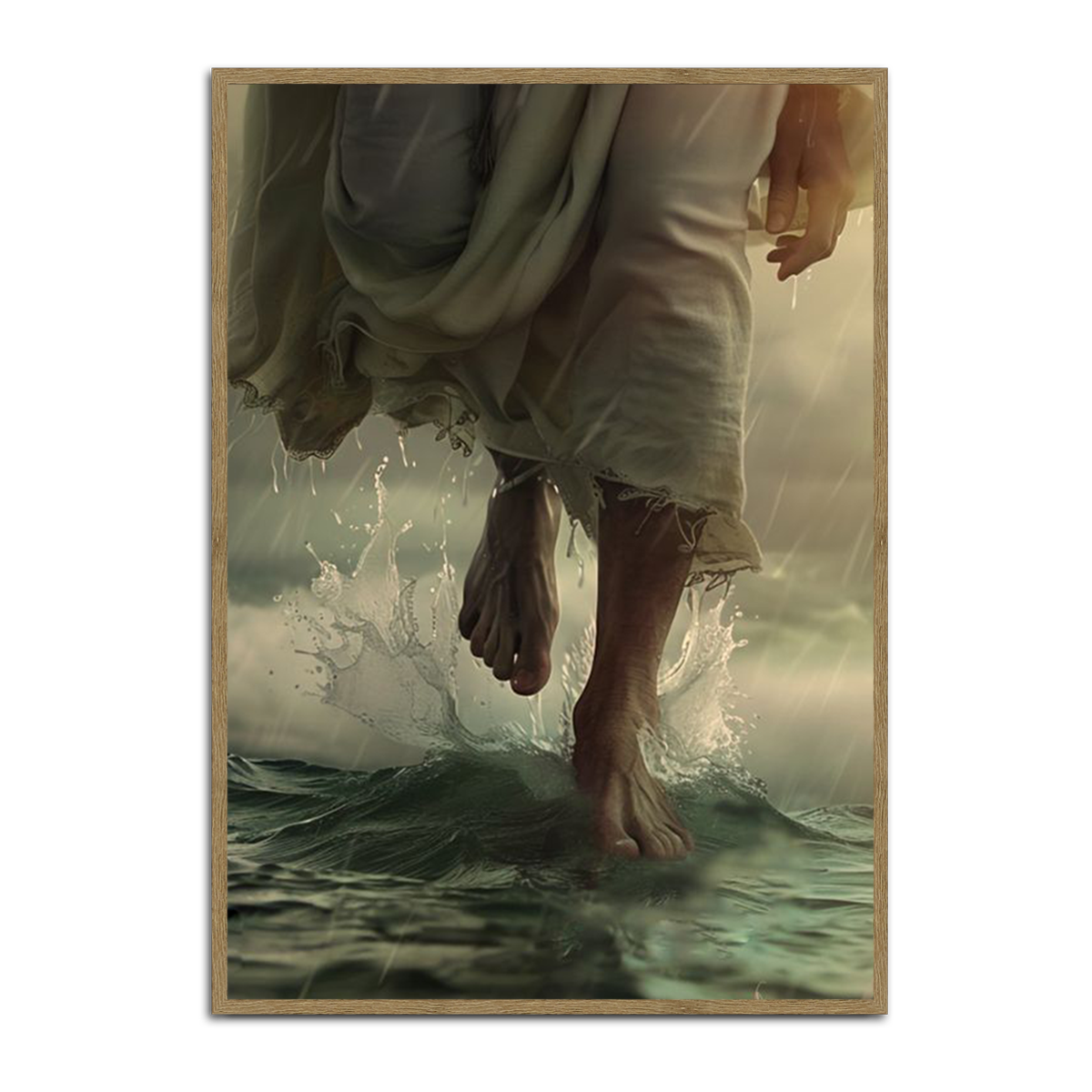 “Walk by Faith” – Jesus Walking on Water Wall Art | HD Metal Print