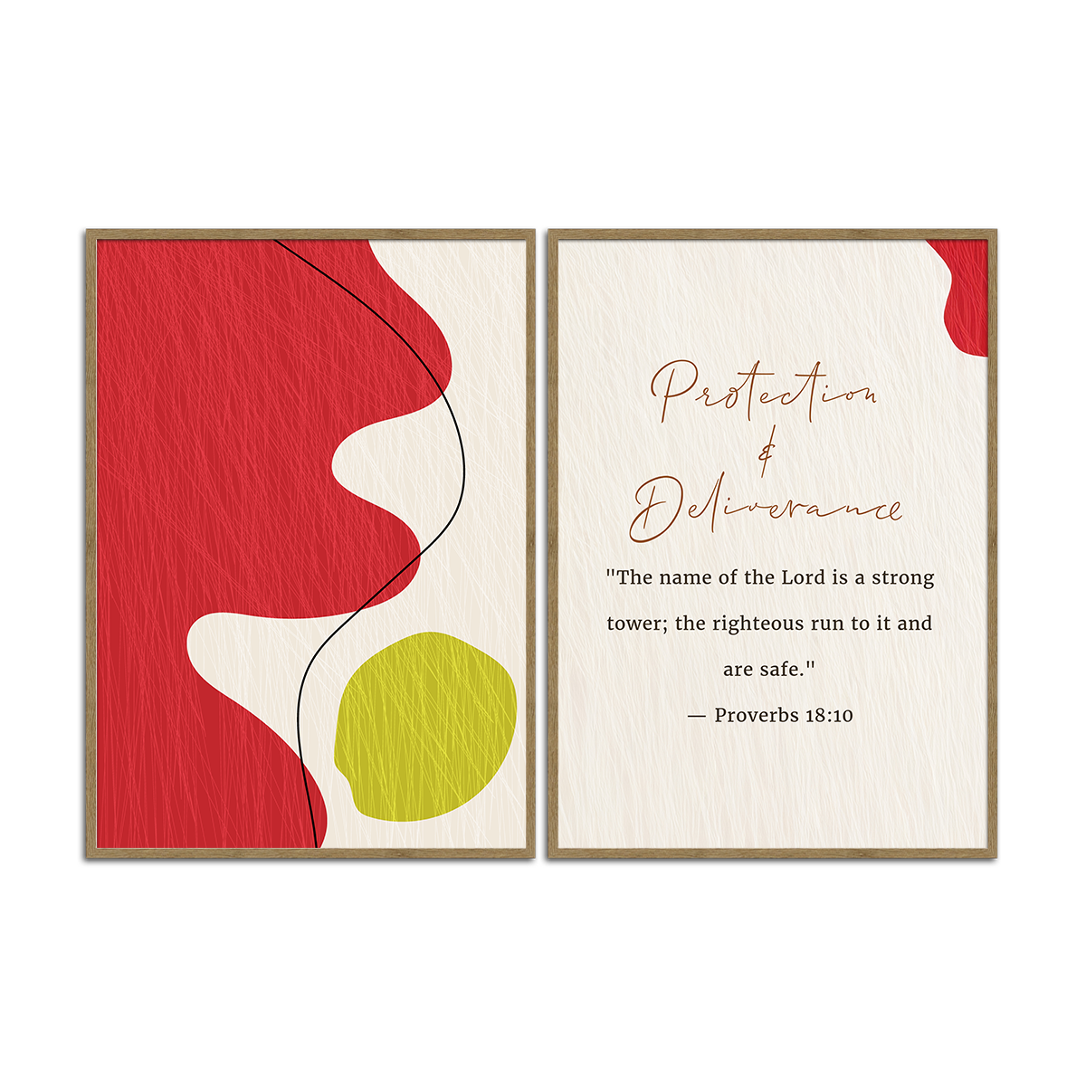 Faith & Safety in His Name  Christian Quote - 2 Panel Metal Wall Art