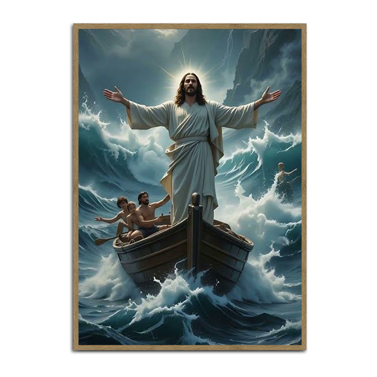 “Peace Be Still” – Jesus Calming the Storm Christian Metal  Wall Art