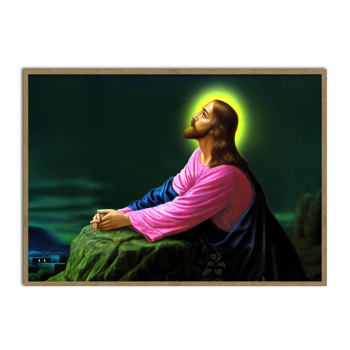 Divine Reflection – Praying Jesus HD Metal Wall Art