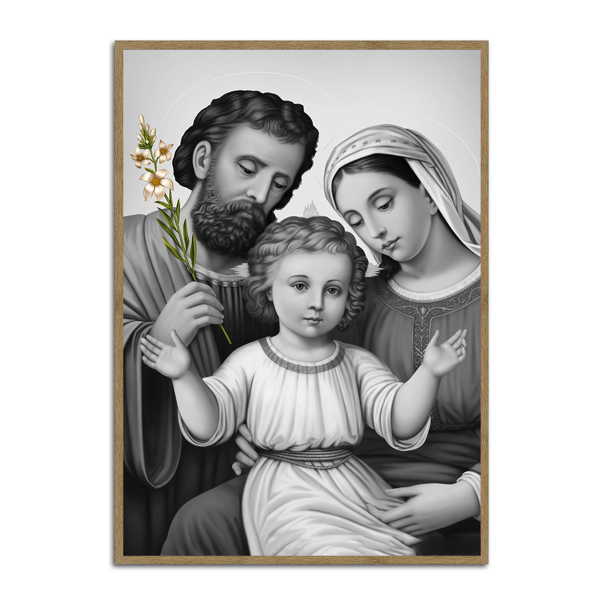 Jesus, Mary & Joseph – Holy Family Metal  Wall Art