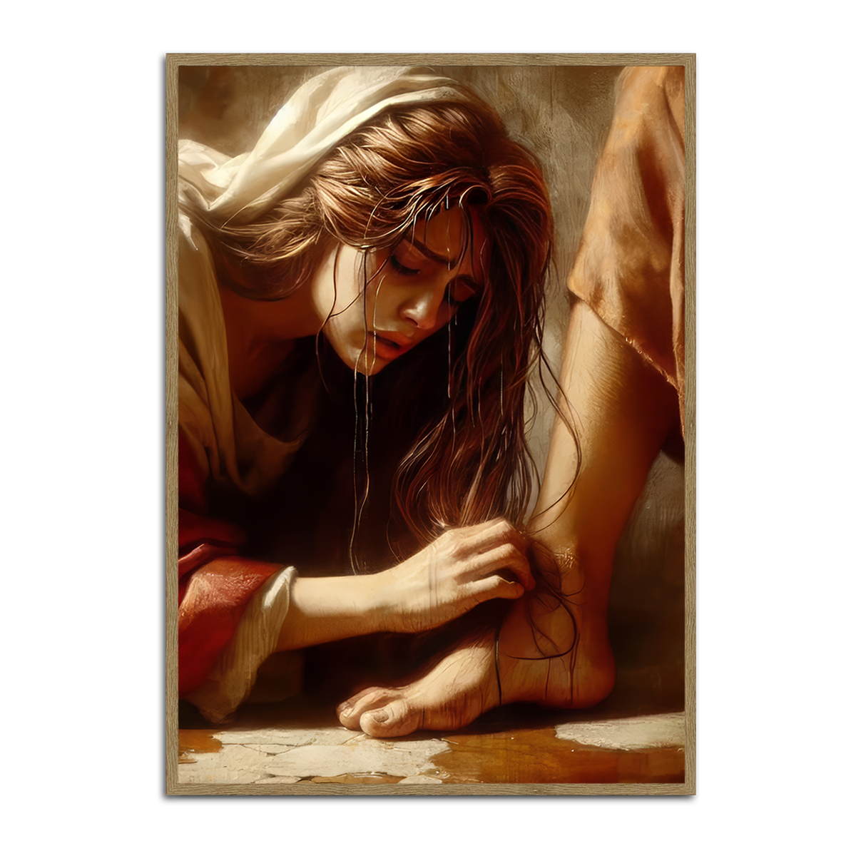 “The Anointing at His Feet” – Christian  Metal Wall Art