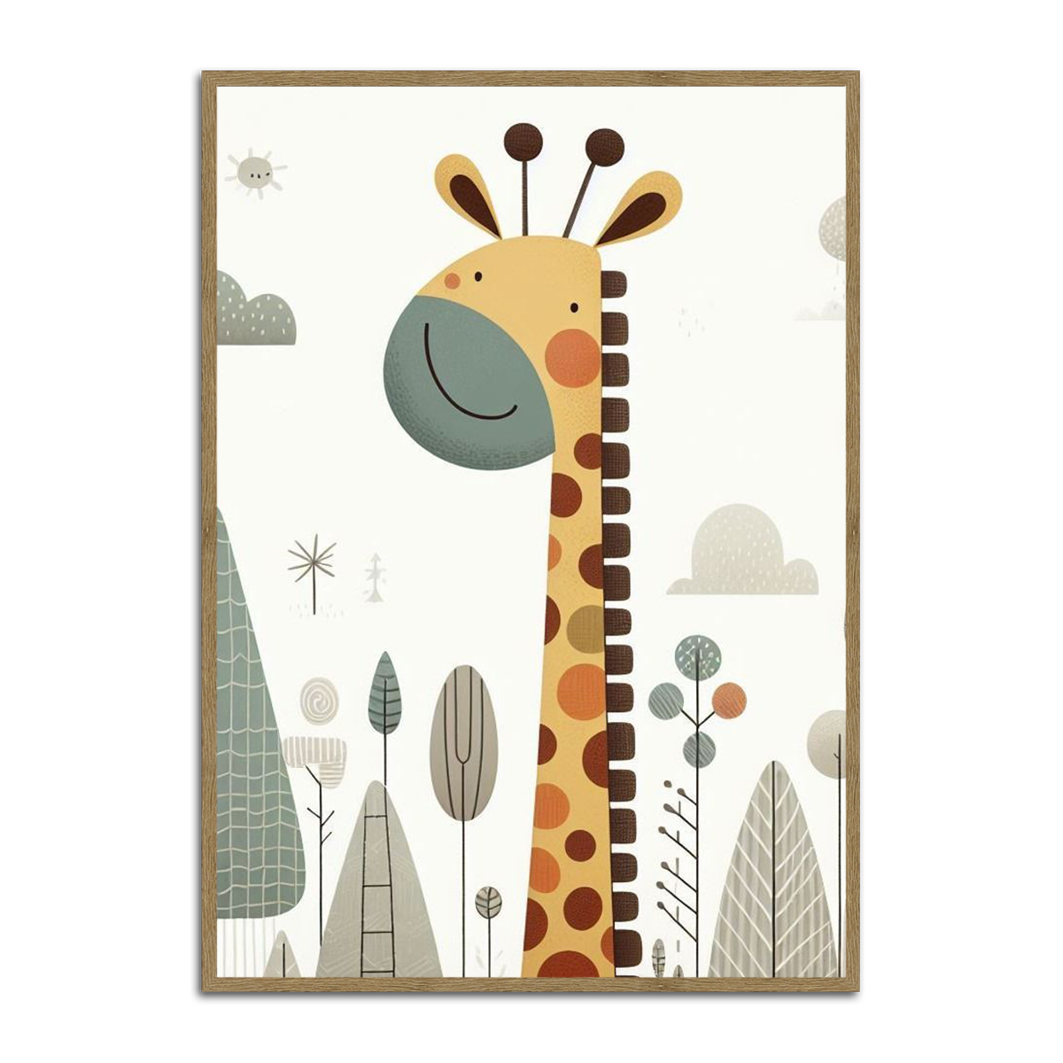 Happy Giraffe Kids Metal Wall Art
