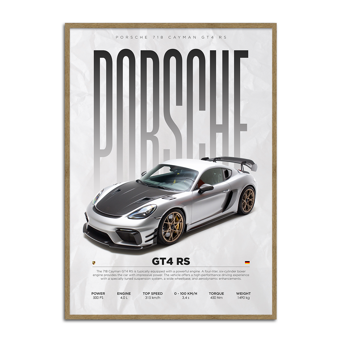 Porsche GT4 RS  Metal Wall Art