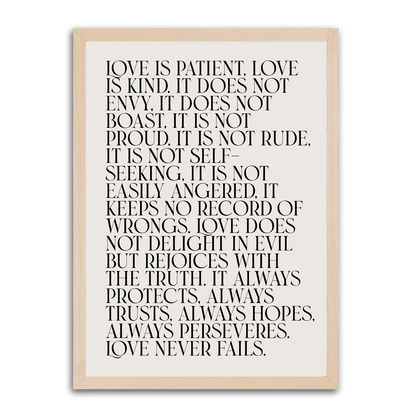 Love is Patient HD Metal Wall Art