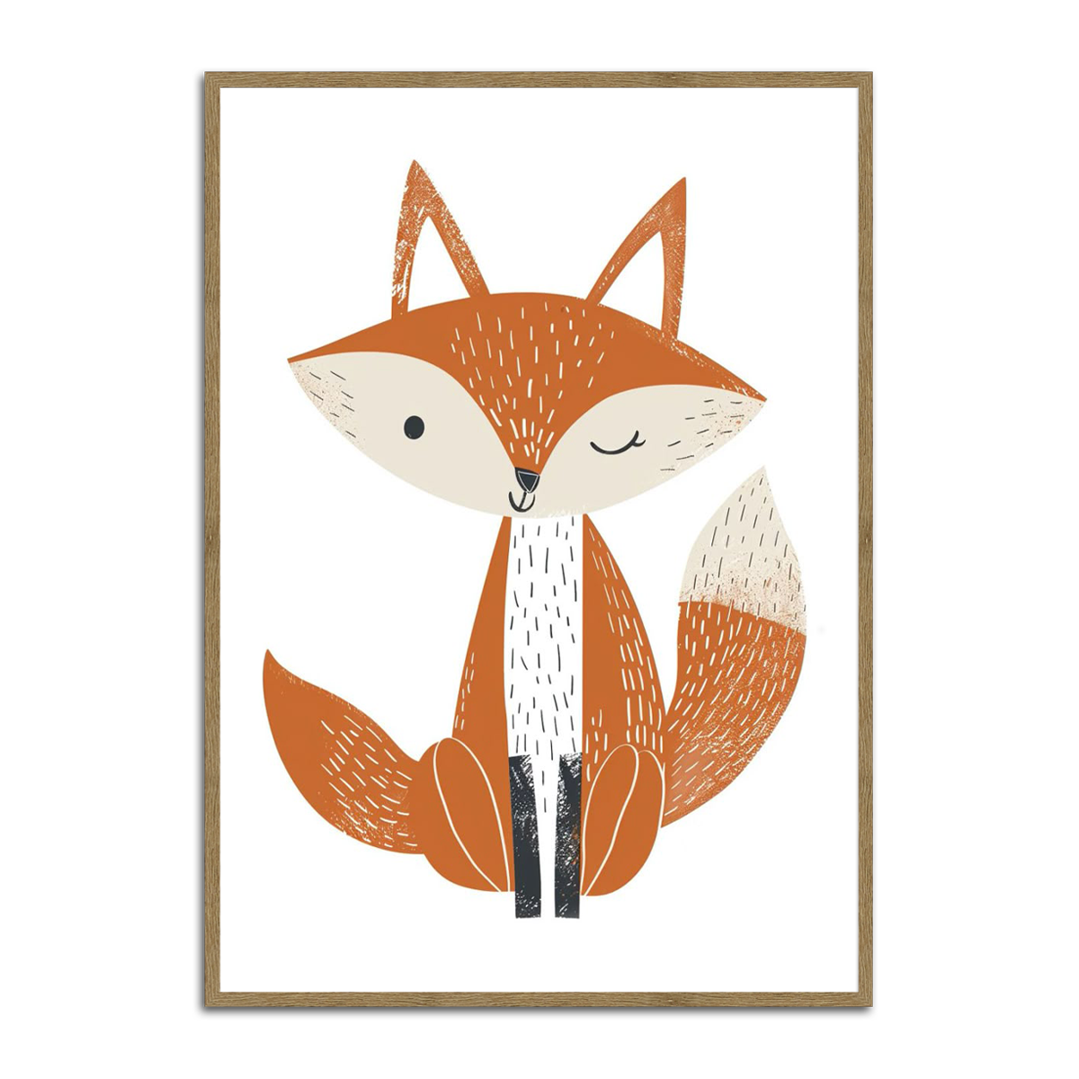 Cute Fox Nursery Metal Wall Art