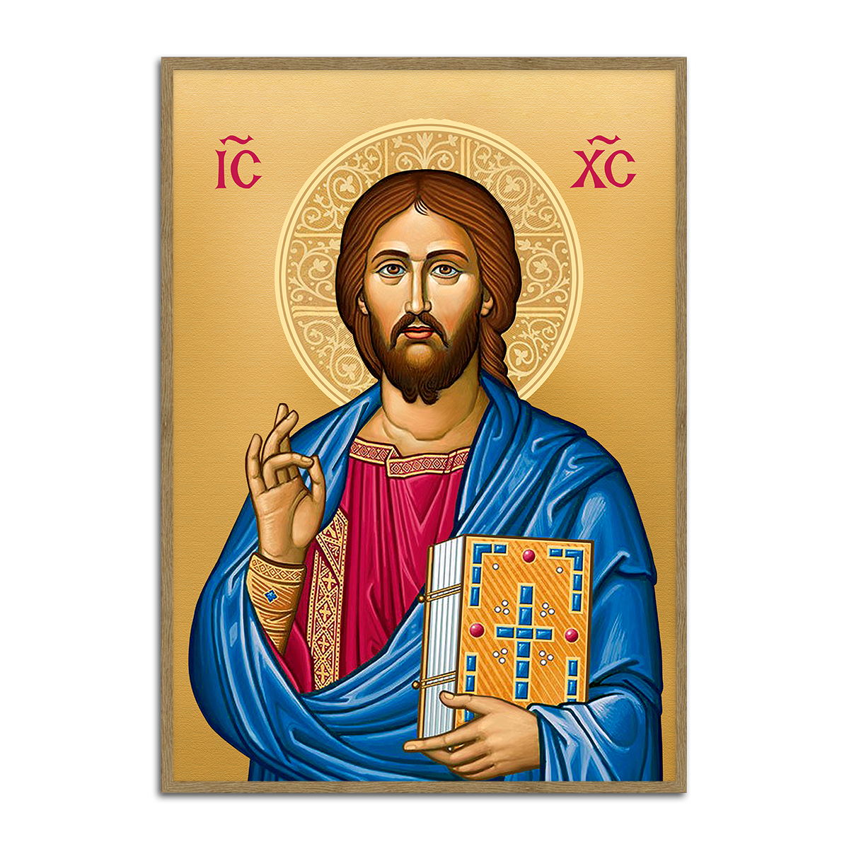 Christ Pantocrator – Orthodox Icon HD Metal Religious Wall Art