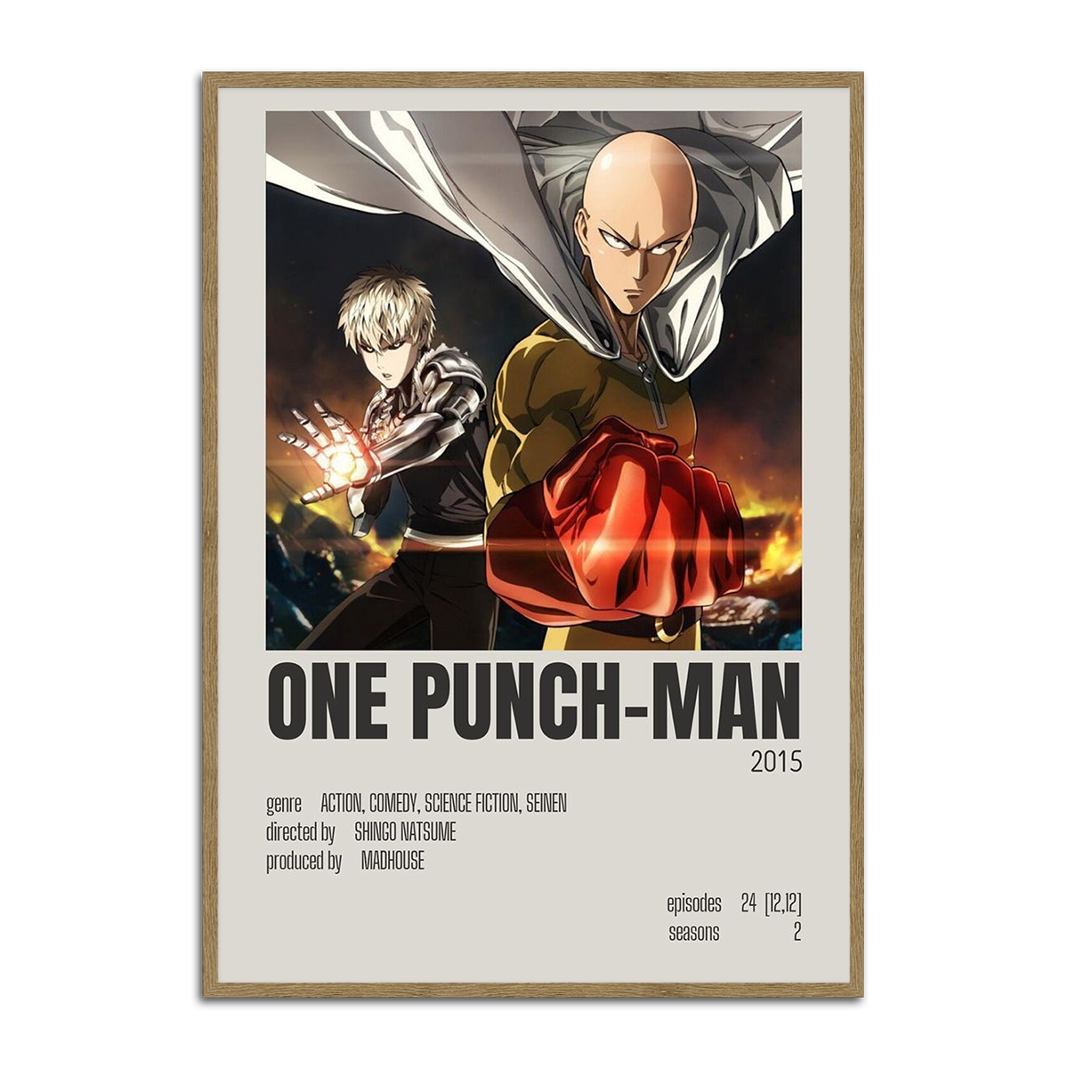 One Punch Man Metal Wall Art
