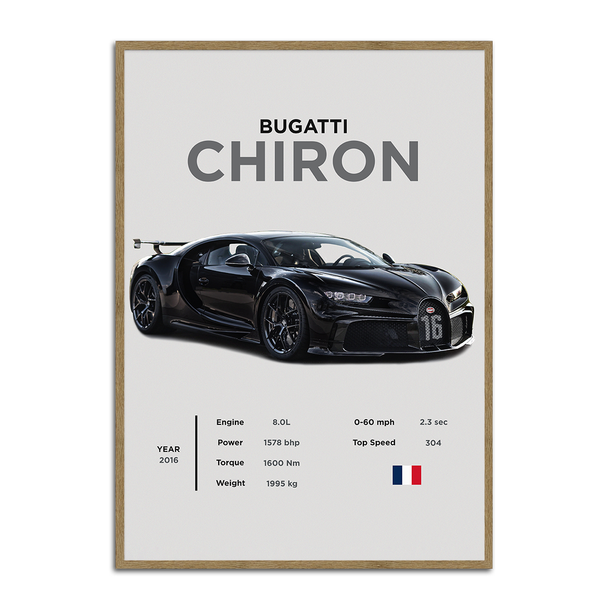 Bugatti Chiron Metal Wall Art