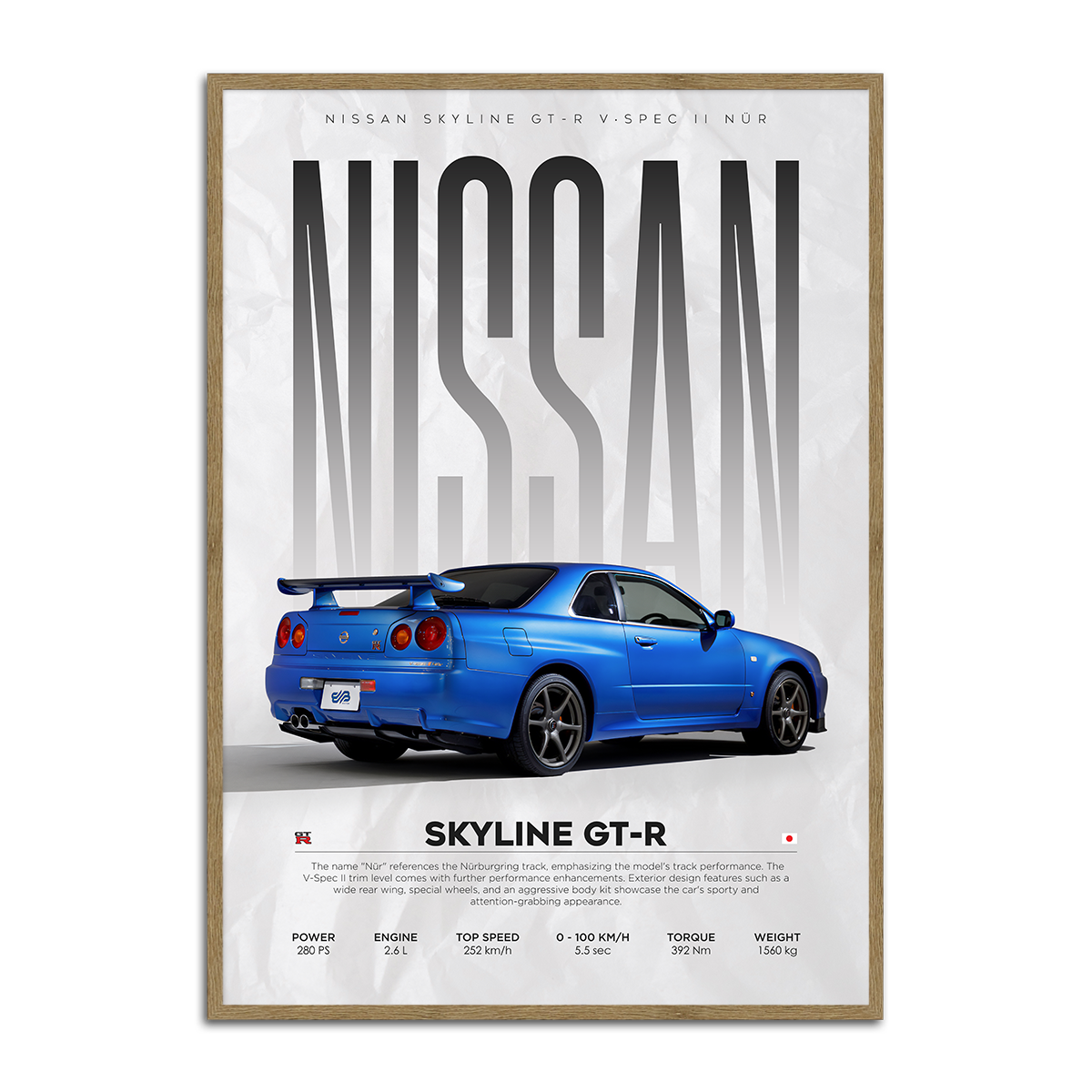 Nissan Skyline GT-R Metal Wall Art