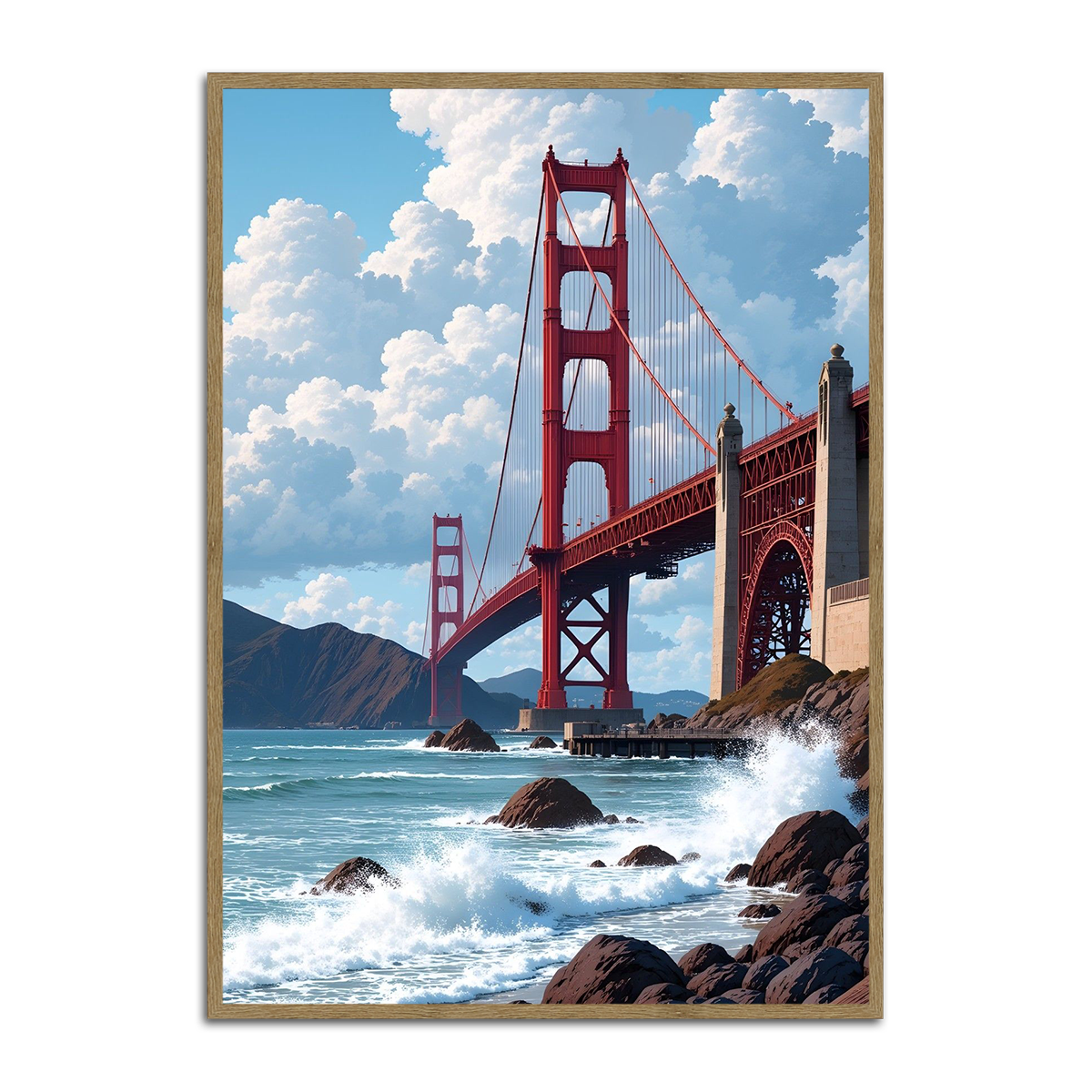“Golden Horizon” – Golden Gate Bridge  Metal Wall Art