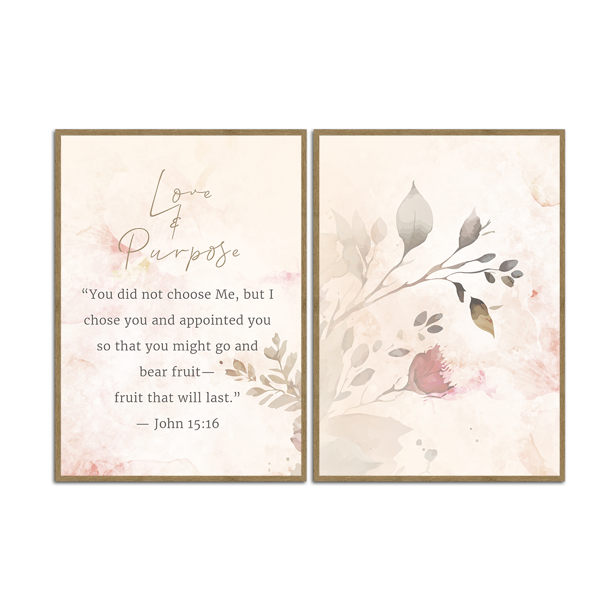 John 15:16  - 2 Panel Metal Wall Art