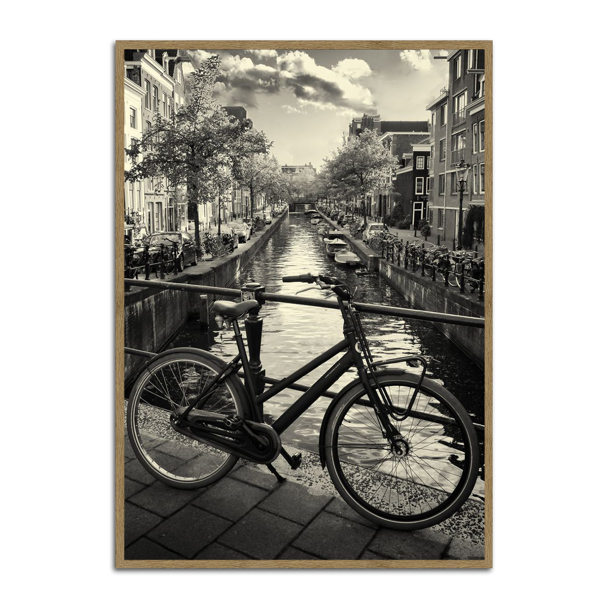 Bicycle Over Canal – Amsterdam Travel  Metal Wall Art