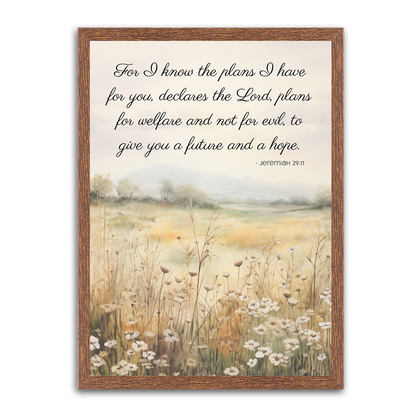 Jeremiah 29:11 Bible Quote - HD Metal Wall Art