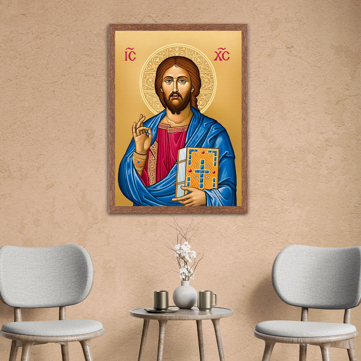 Christ Icon HD Metal Wall Art