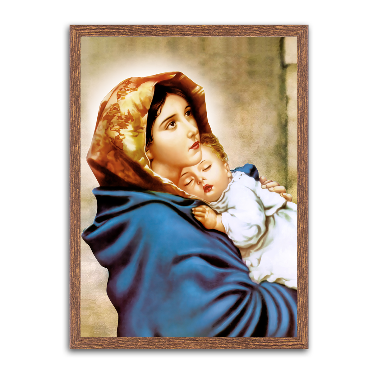 Mother Mary & Baby Jesus III HD Metal Wall Art