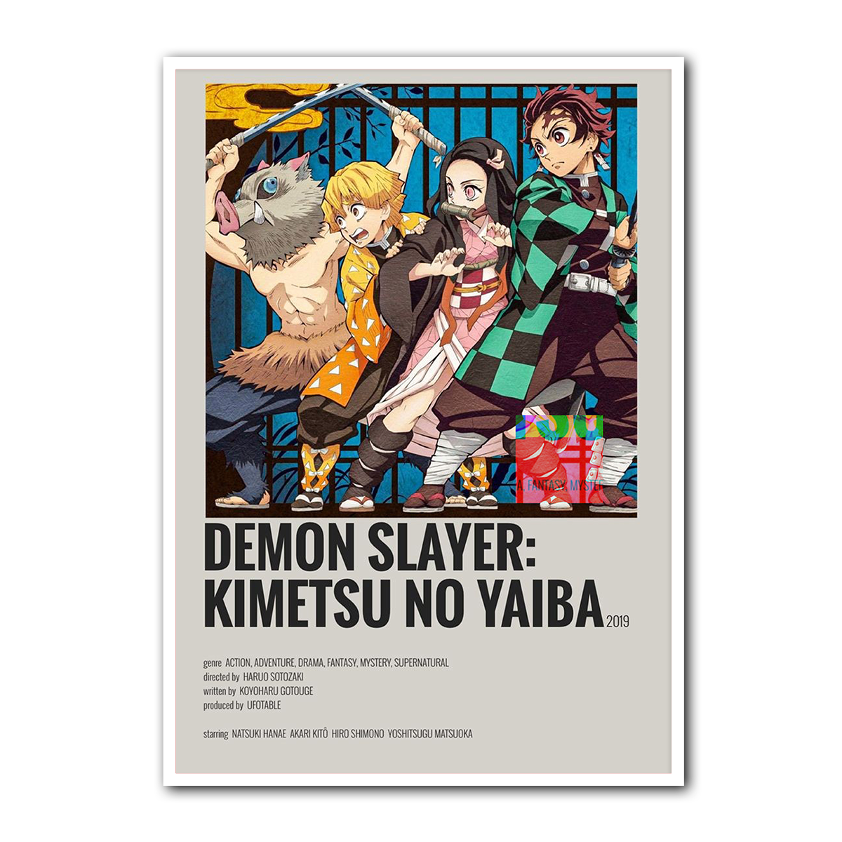 Kimetsu No Yaiba Metal  Wall Art