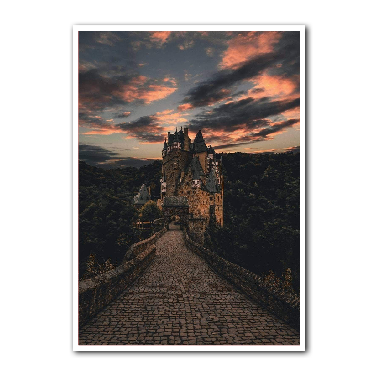 Castle at Dusk – European Travel Photography  Metal Wall Art