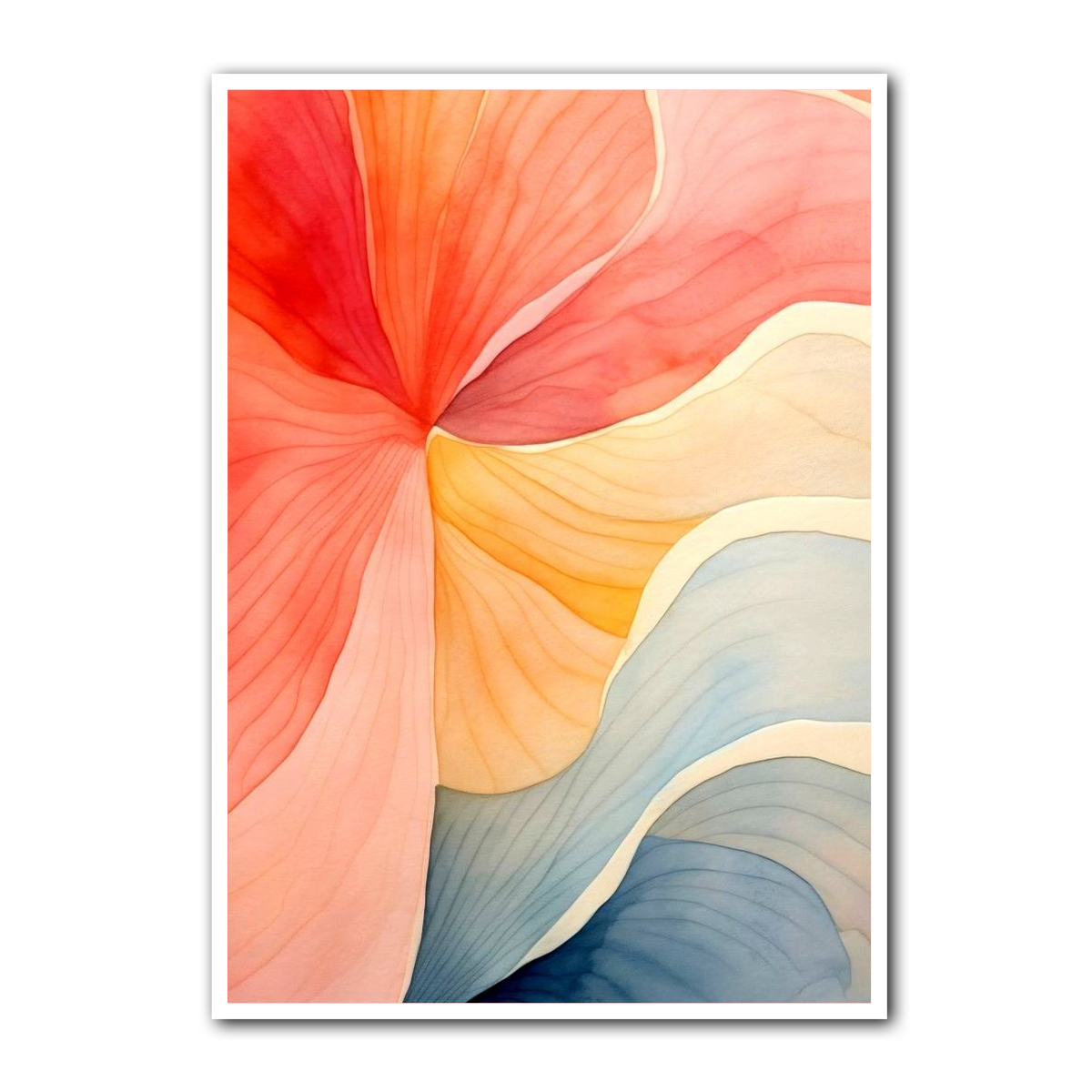 Radiant Bloom Currents – Colourful Nature Metal Wall Art