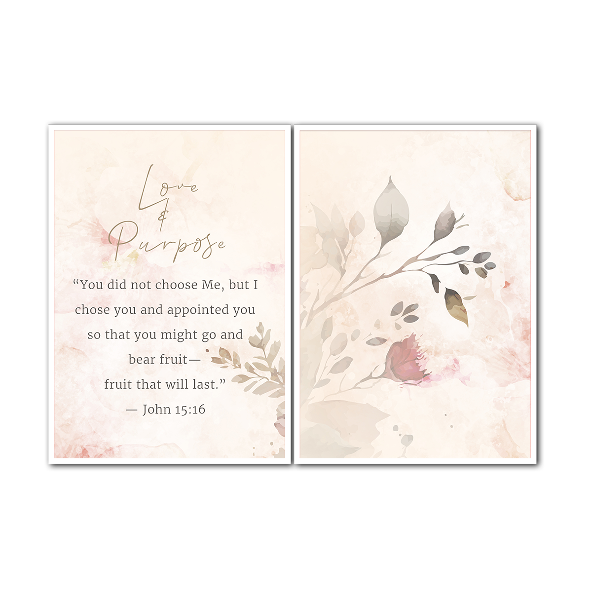John 15:16  - 2 Panel Metal Wall Art