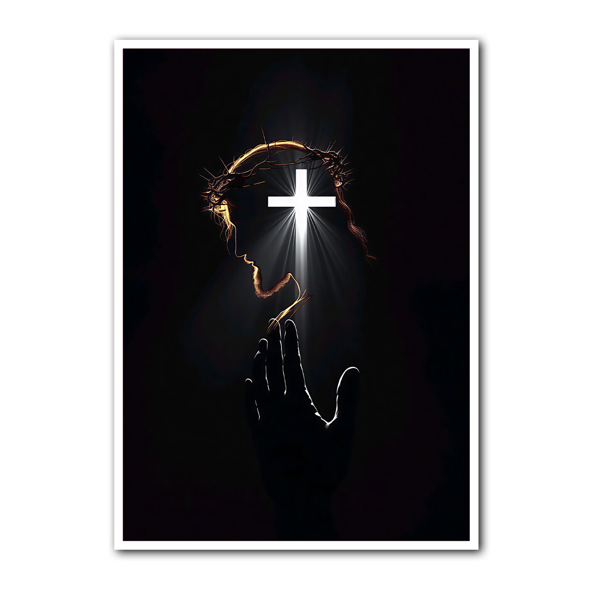 “Light of Salvation” – Christian Wall Art | Jesus & Cross HD Metal Print