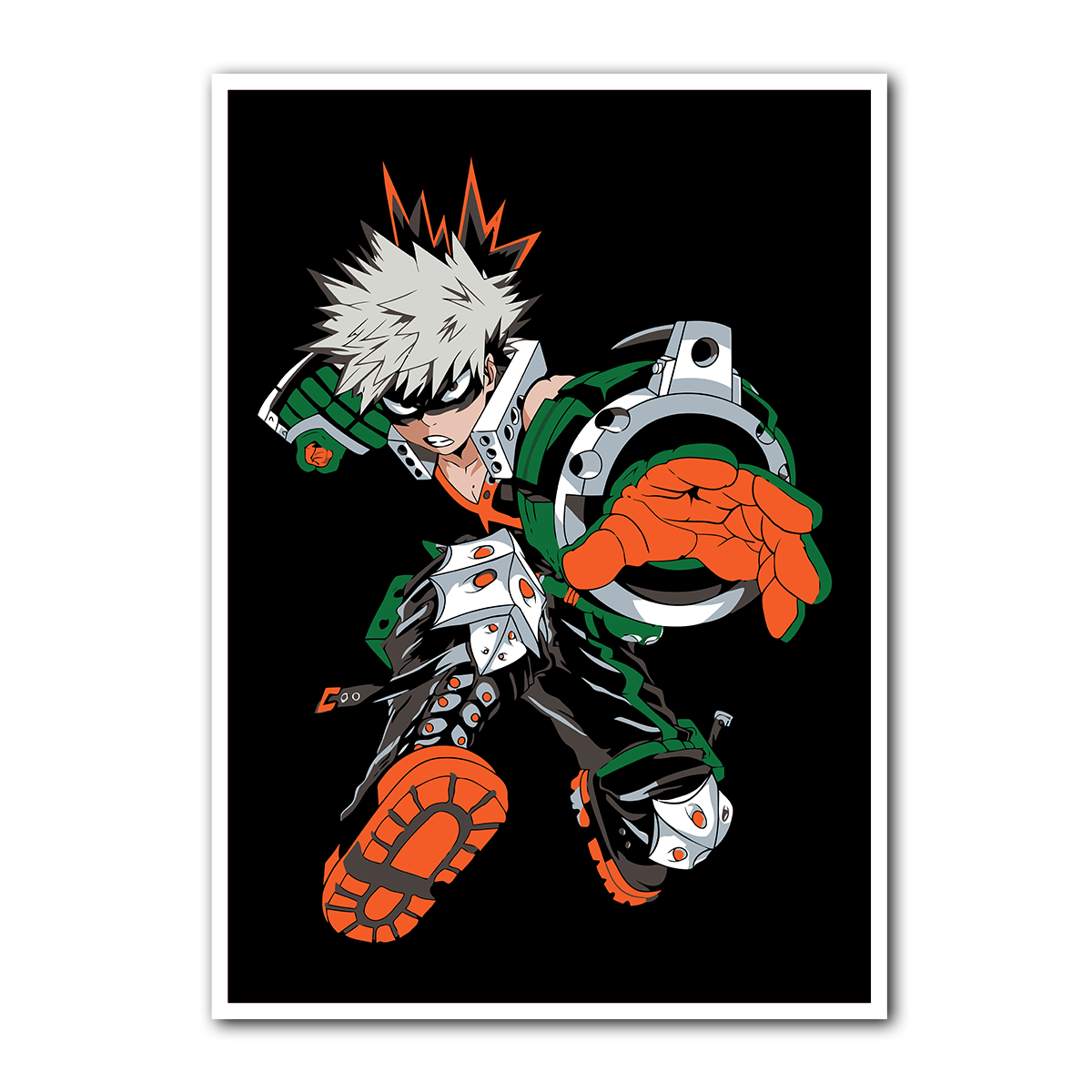 Bakugo Explosion Mode Metal Wall Art