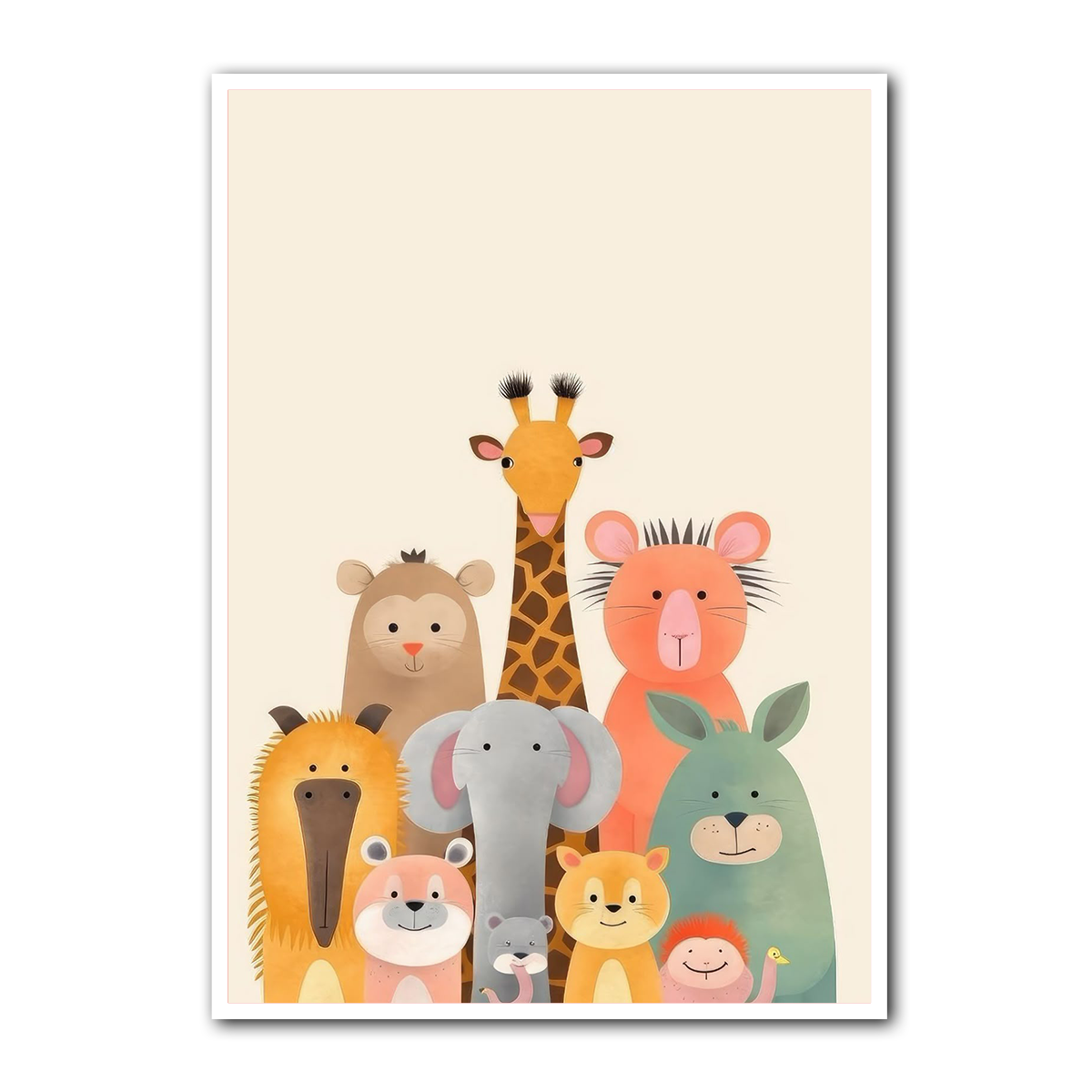 “Jungle Friends” Kids Metal Wall Art