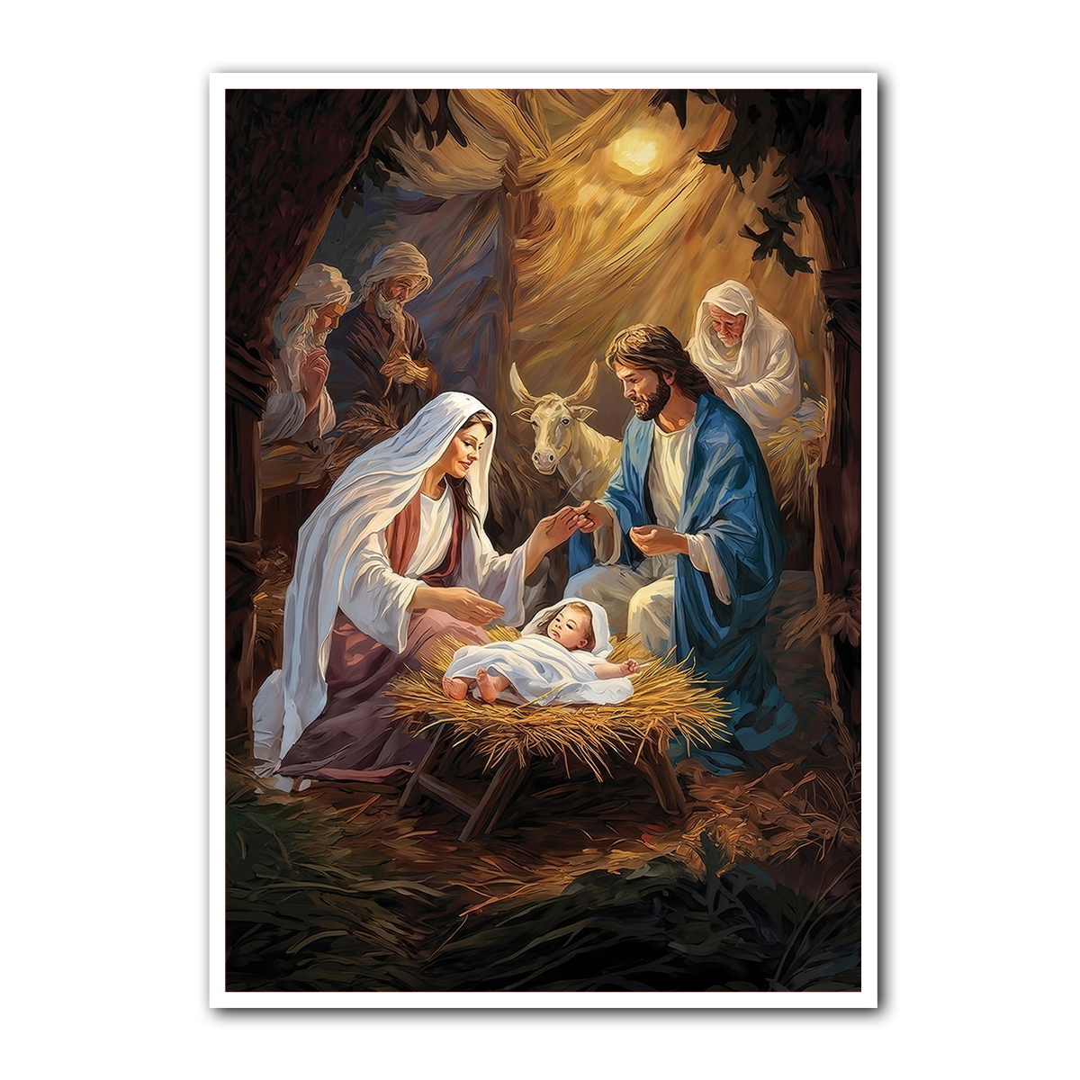 The Light of Bethlehem – Holy Family  Metal Wall Art