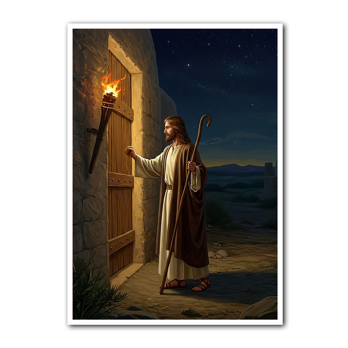 Jesus Knocking at the Door – Christian  Metal Wall Art