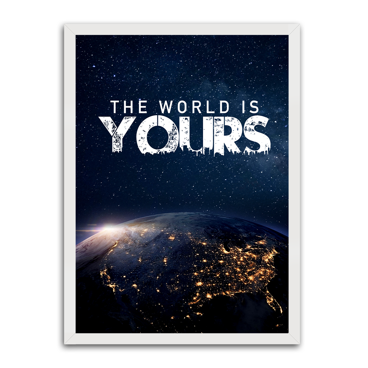 The World is Yours HD metal wall art.