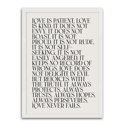 Love is Patient HD Metal Wall Art