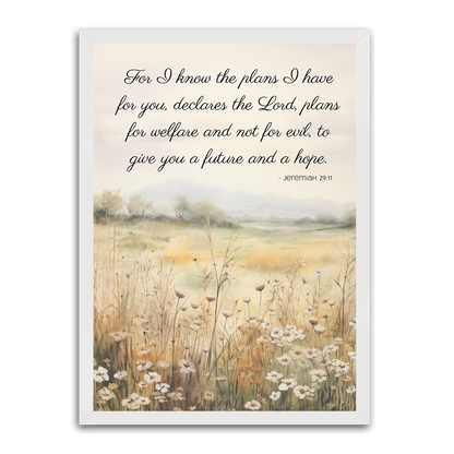 Jeremiah 29:11 Bible Quote - HD Metal Wall Art